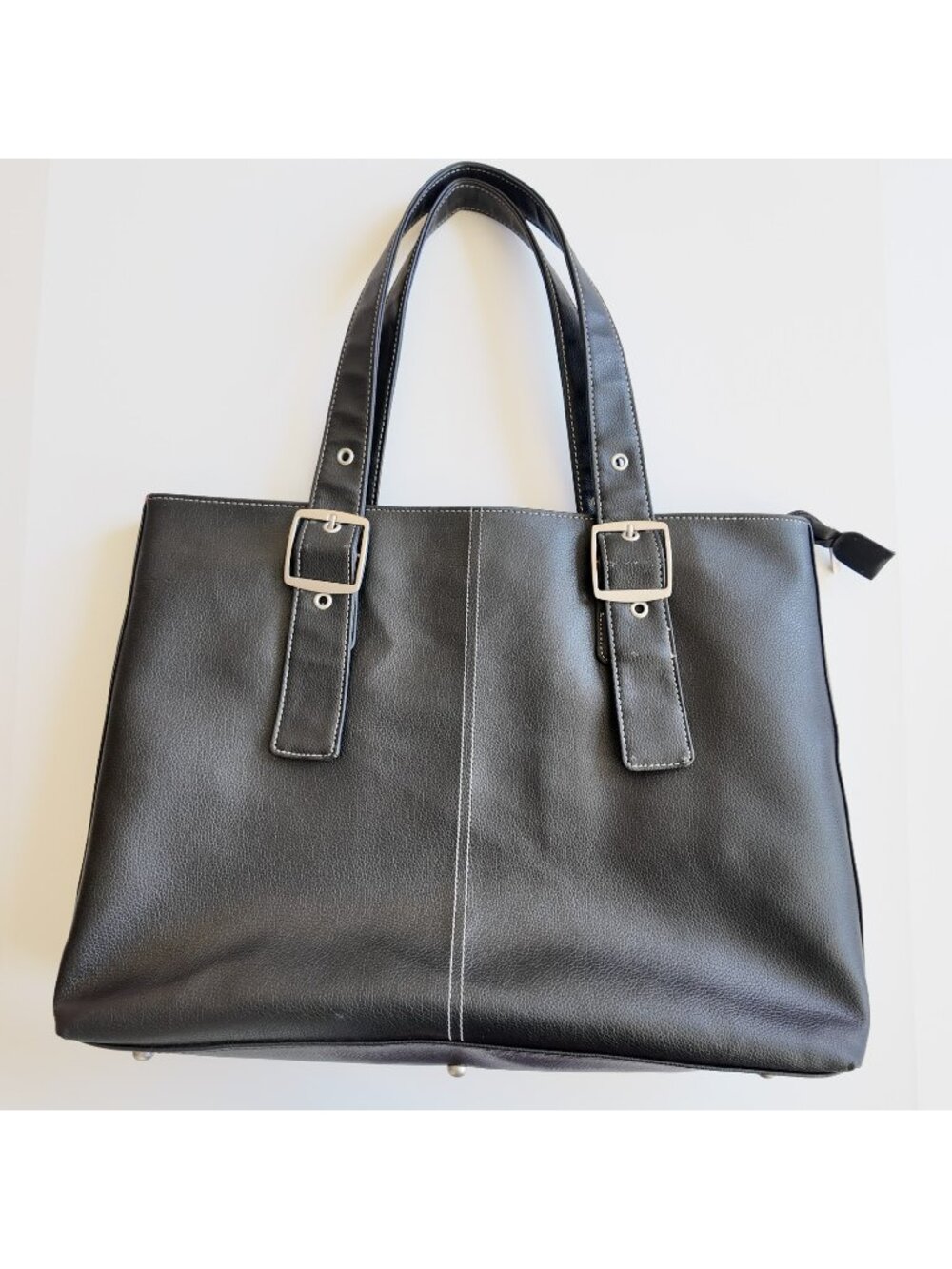 SOLO new york black leather laptop bag